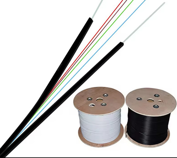 4 lõi Nội thất FTTH Drop Cable GJXH/GJXFH Bow-Type Steel/FRP
