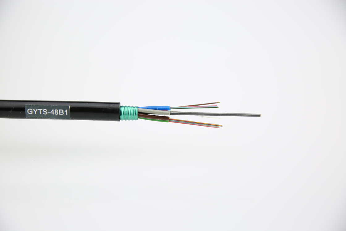 Cáp quang thép giáp ngoài trời GYTS 2-144f Loose Tube Stranded Type