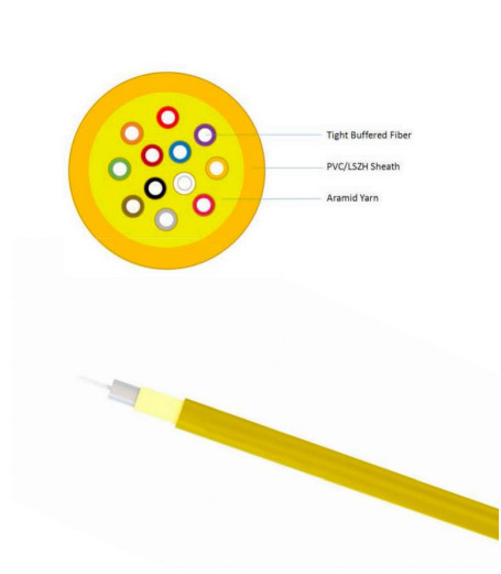 Tight Buffe PVC LSZH lồng trong nhà cáp quang GJFJV 4-48 lõi