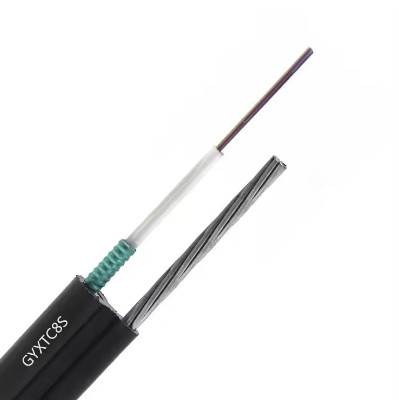Cáp quang sợi trên không 2 4 6 8 10 12 lõi băng thép tự nâng Gyxtc8s Cáp