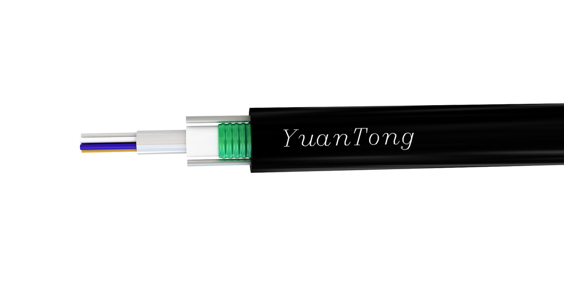 Outdoor Singlemode tự hỗ trợ GYXTW Cáp quang sợi bọc thép với hai sứ giả thép