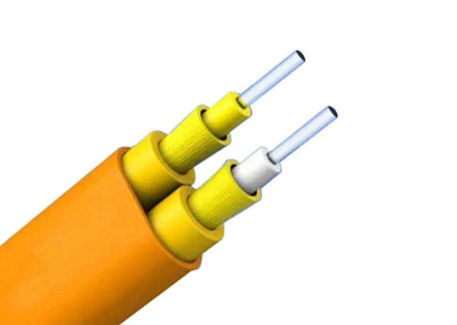Cáp quang sợi trong nhà GJFJBV với thành phần bền của sợi Aramid và vật liệu vỏ bên trong PVC / LSZH