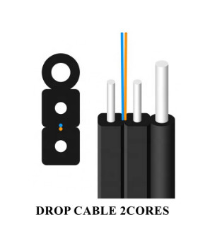 FTTH Optical Fiber 2 Core Outdoor FTTH Drop Cable G657A2 Cáp thả quang
