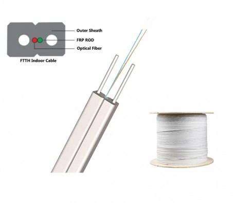 Không khí một chế độ FTTH trong nhà rơi cáp 1-12 lõi cho kết nối liền mạch